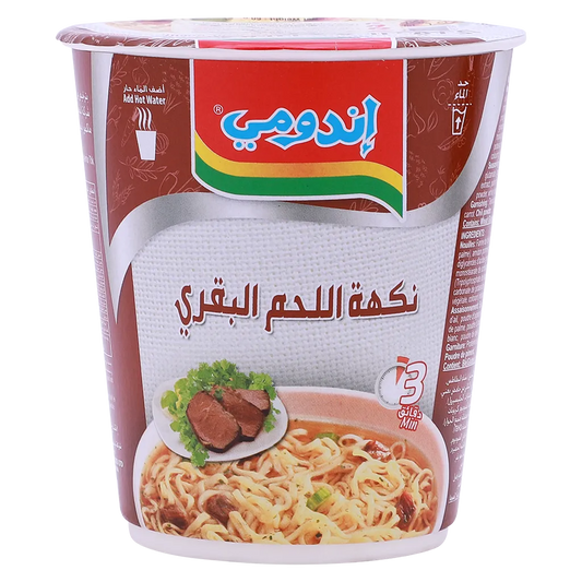 إندومي كوب نودلز بنكهة لحم البقر 60 جم