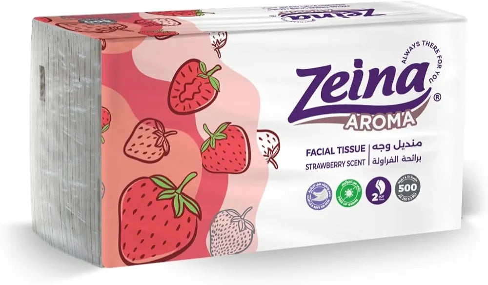 Zina Facial Tissues 500 Sheets strawberry