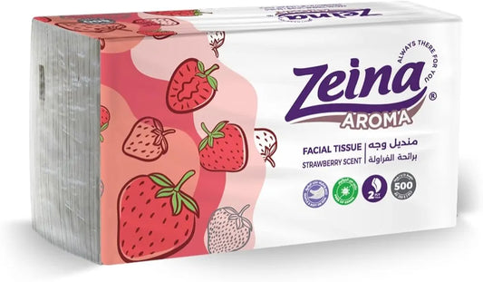Zina Facial Tissues 500 Sheets strawberry